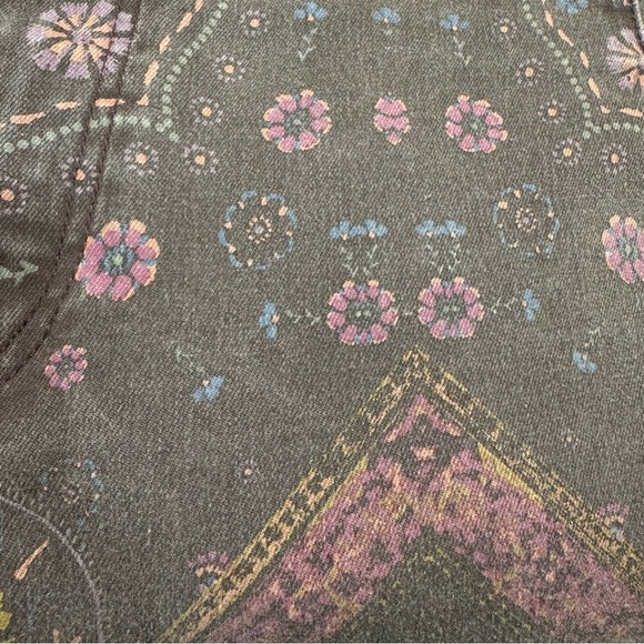 Free People Just Float On Flares in floral dark Brown A - Picture 11 of 12